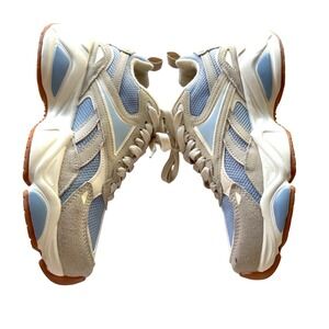 Reebok Premier Retro Sneakers Womens 8 Cream Blue Gum Sole Chunky Running Shoes